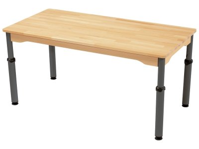 Zoom bild av NATURE SOLID BEECH TABLE HEIGHT-ADJUSTABLE 120x60 cm rectangle