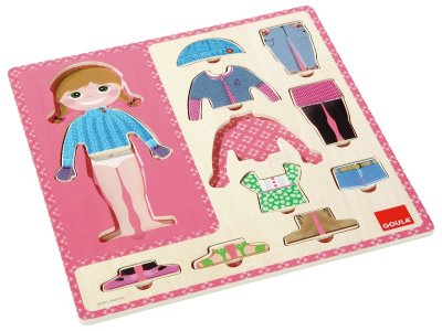 Zoom bild av LIFT-OUT PUZZLE LEARNING TO DRESS Little girl