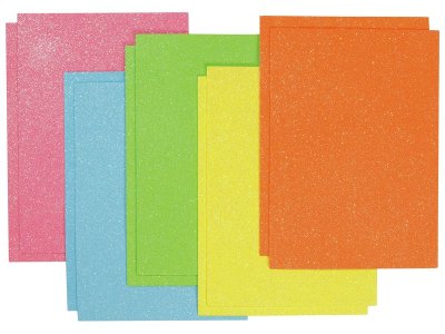 Zoom bild av Pastel GLITTERY FOAM SHEETS