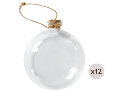 Zoom bild av GLASS HANGERS TO DECORATE Flat baubles