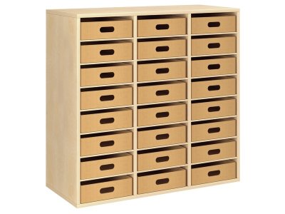 Zoom bild av MELAMINE COATED UNIT H: 102 cm - W: 105 cm 24 cardboard containe