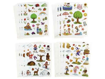 Zoom bild av REPOSITIONABLE THEMED STICKERS 4 seasons
