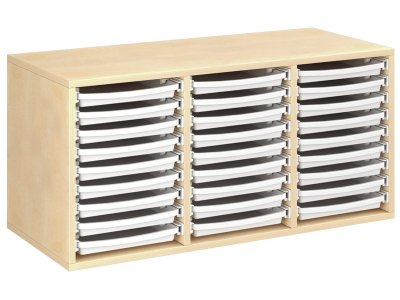 Zoom bild av MELAMINE CABINET H: 51 cm - L: 105 cm 27 trays on rails