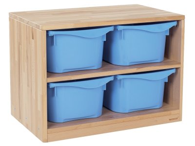 Zoom bild av SOLID WOODEN UNIT 4 containers 1 shelf