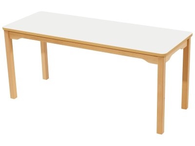Zoom bild av LAMINATED TABLE TOP WOODEN LEGS 130x50 cm rectangle