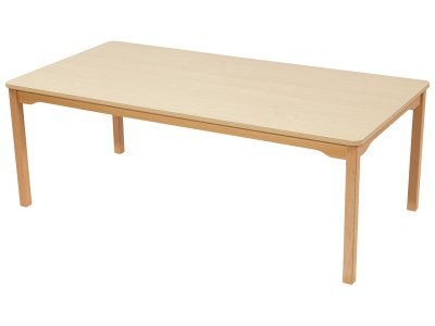 Zoom bild av LAMINATED TABLE TOP WOODEN LEGS 160x80 cm rectangle