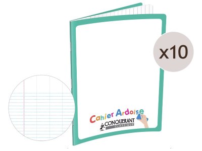 Zoom bild av SET OF 10 SLATE EXERCISE BOOKS 17 x 22 cm 48 pages