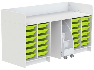 Zoom bild av KAZÉO CHANGING TABLE 206 cm 24 stop-containers and 1 set of step