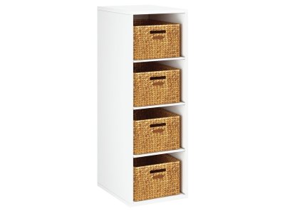 Zoom bild av MELAMINE CABINET H: 102 cm - L: 36 cm 4 baskets 3 shelves