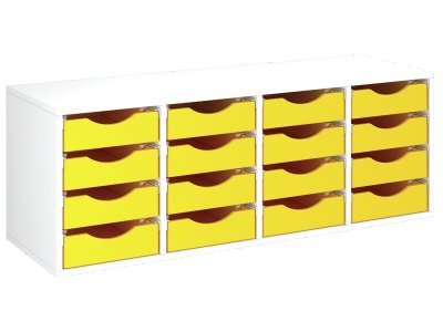 Zoom bild av MELAMINE UNIT H: 51 cm - L: 139 cm 16 trays on rails