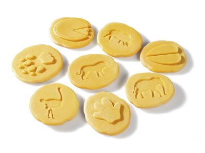 Zoom bild av TACTILE PRINTING PEBBLES Safari animals