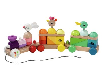 Zoom bild av WOODEN TRAIN Multicolour Zigolos