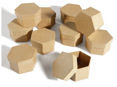 Zoom bild av CARDBOARD BOXES TO DECORATE Hexagonal