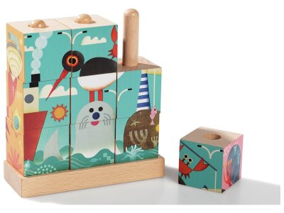 Zoom bild av 9 CUBES ABACUS PUZZLE The sea