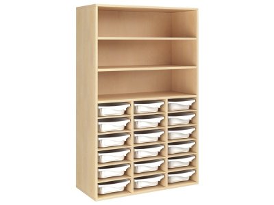 Zoom bild av MELAMINE COATED CABINET H: 162 cm - L: 105 cm 18 containers 18