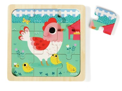 Zoom bild av WOOD PUZZLE Henriette the hen