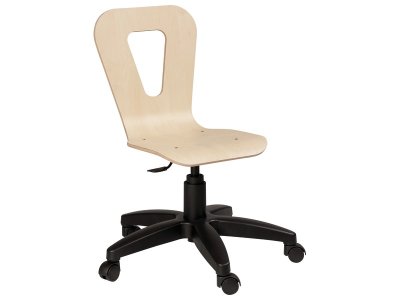 Zoom bild av Mia SHELL CHAIR WITH STAR FEET On castors For adults