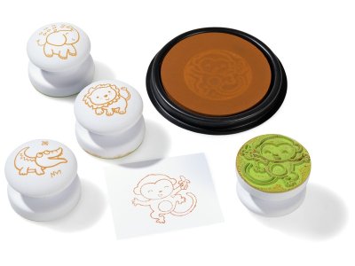Zoom bild av Baby ERGONOMIC STAMPS + INK PAD Savanna