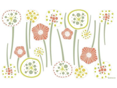 Zoom bild av MULTI-SURFACE STICKERS Red flowers