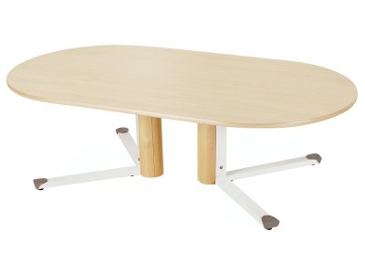 Zoom bild av Laminated table top - Central leg - Oblong T4