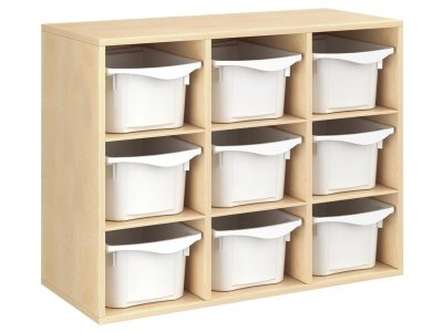 Zoom bild av MELAMINE CABINET H: 81 cm - L: 105 cm 9 containers 6 shelves
