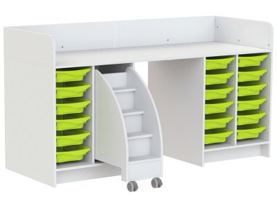 Zoom bild av KAZÉO CHANGING TABLE 206 cm 18 stop-containers and 1 set of step