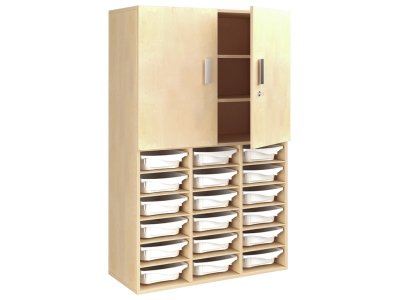 Zoom bild av MELAMINE COATED CABINET H: 162 cm - L: 105 cm 18 containers 18
