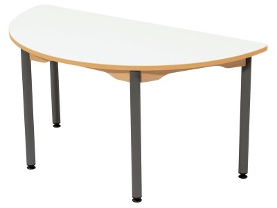 Zoom bild av WIPE-CLEAN TABLE TOP METAL LEGS 120x60 cm semi-circle