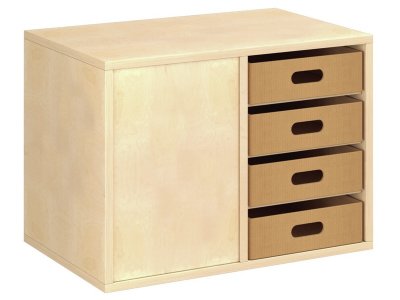 Zoom bild av MELAMINE COATED UNIT H: 51 cm - W: 70.5 cm 8 cardboard containe