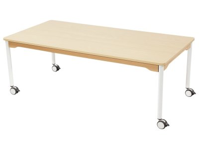 Zoom bild av LAMINATED TABLE TOP LEGS WITH CASTORS 160x80 cm rectangle