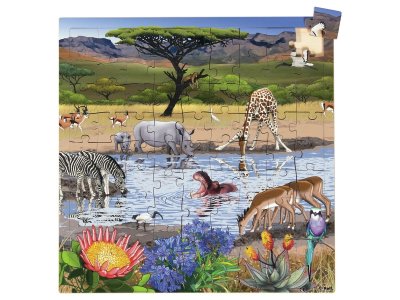 Zoom bild av CONNECTED PUZZLE Savanna animals