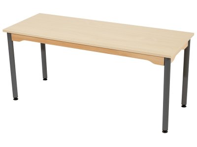 Zoom bild av MELAMINE TABLE TOP ? METAL LEGS ? 130x50 cm rectangle