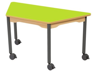 Zoom bild av LAMINATED TABLE TOP LEGS WITH CASTORS trapezium