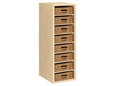 Zoom bild av MELAMINE CABINET H: 102 cm - L: 36 cm 8 baskets 7 shelves