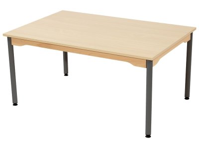 Zoom bild av MELAMINE TABLE TOP METAL LEGS 120x80 cm rectangle