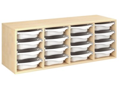 Zoom bild av MELAMINE UNIT H: 51 cm - L: 139 cm 16 trays on rails