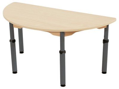 Zoom bild av LAMINATED TABLE TOP HEIGHT-ADJUSTABLE 120x60 cm semi-circle