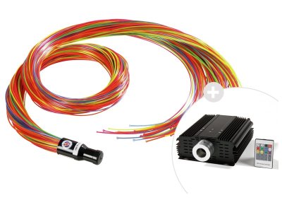Zoom bild av FIBRE OPTICS AND LIGHT SOURCE 100 multicoloured strands