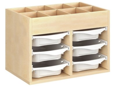 Zoom bild av MELAMINE COATED CABINET H: 51 cm - W: 70.5 cm 6 trays on rails