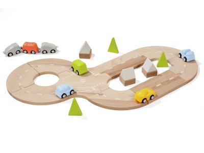 Zoom bild av REVERSIBLE TRAIN/ROAD TRACK Classic with vehicles