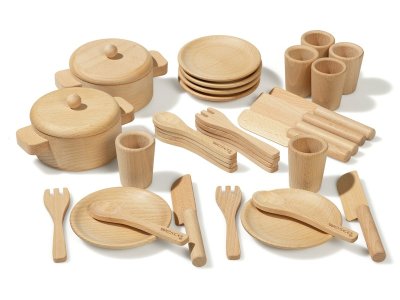 Zoom bild av Wooden WESCOOK TEA SET Complete set for 6 people