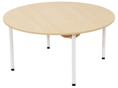 Zoom bild av MELAMINE TABLE TOP METAL LEGS Ø 120 cm circle