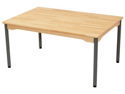 Zoom bild av SOLID BEECH TABLE METAL LEGS 120x80 cm rectangle T3