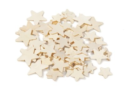 Zoom bild av WOODEN STARS TO DECORATE