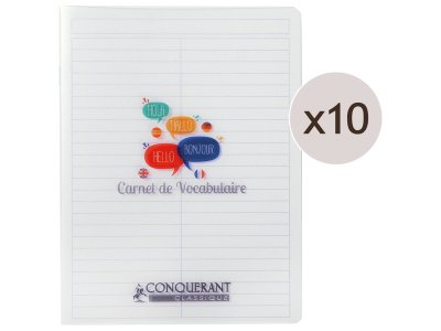 Zoom bild av SET OF 10 VOCABULARY BOOKS 17x22 cm - 96 pages