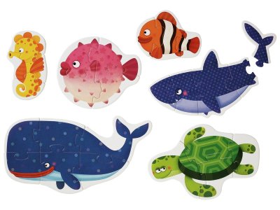 Zoom bild av PROGRESSIVE PUZZLES Sea animals