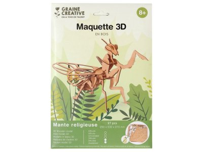 Zoom bild av 3D MODEL TO DECORATE Praying mantis