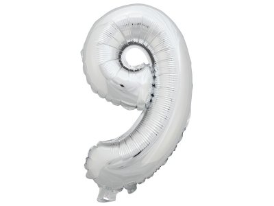 Zoom bild av SILVER NUMBER BALLOON
