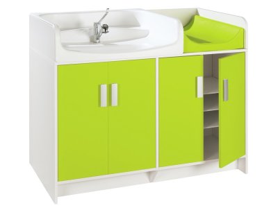 Zoom bild av KAZÉO CHANGING UNIT WITH PLASTIC BATHTUB Single