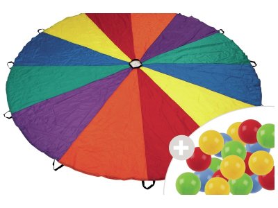 Zoom bild av 12 HANDLE PARACHUTE KIT AND 25 BALLS